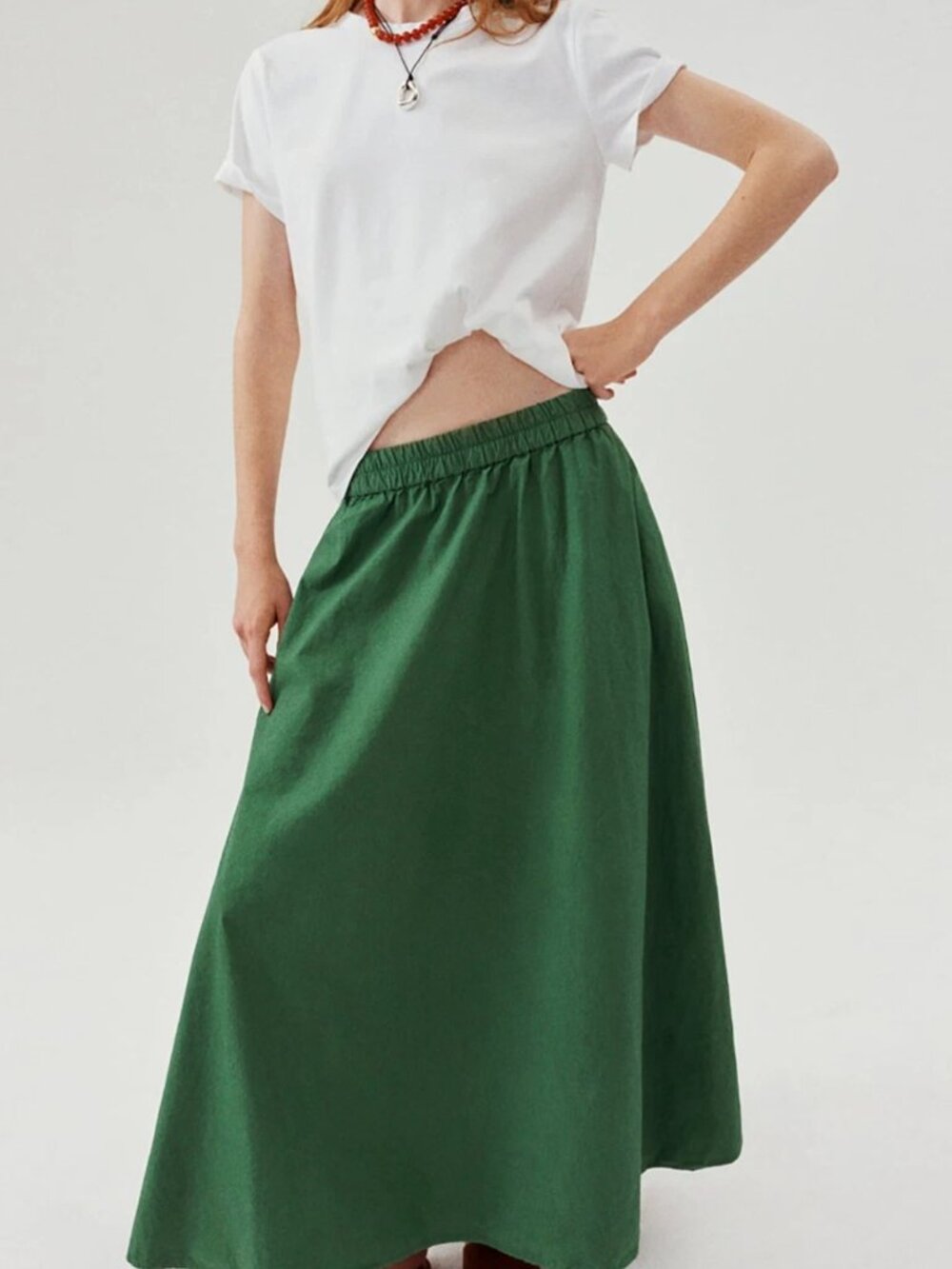 Madewell Black Midi A-Line Skirt - Picture 7 of 10